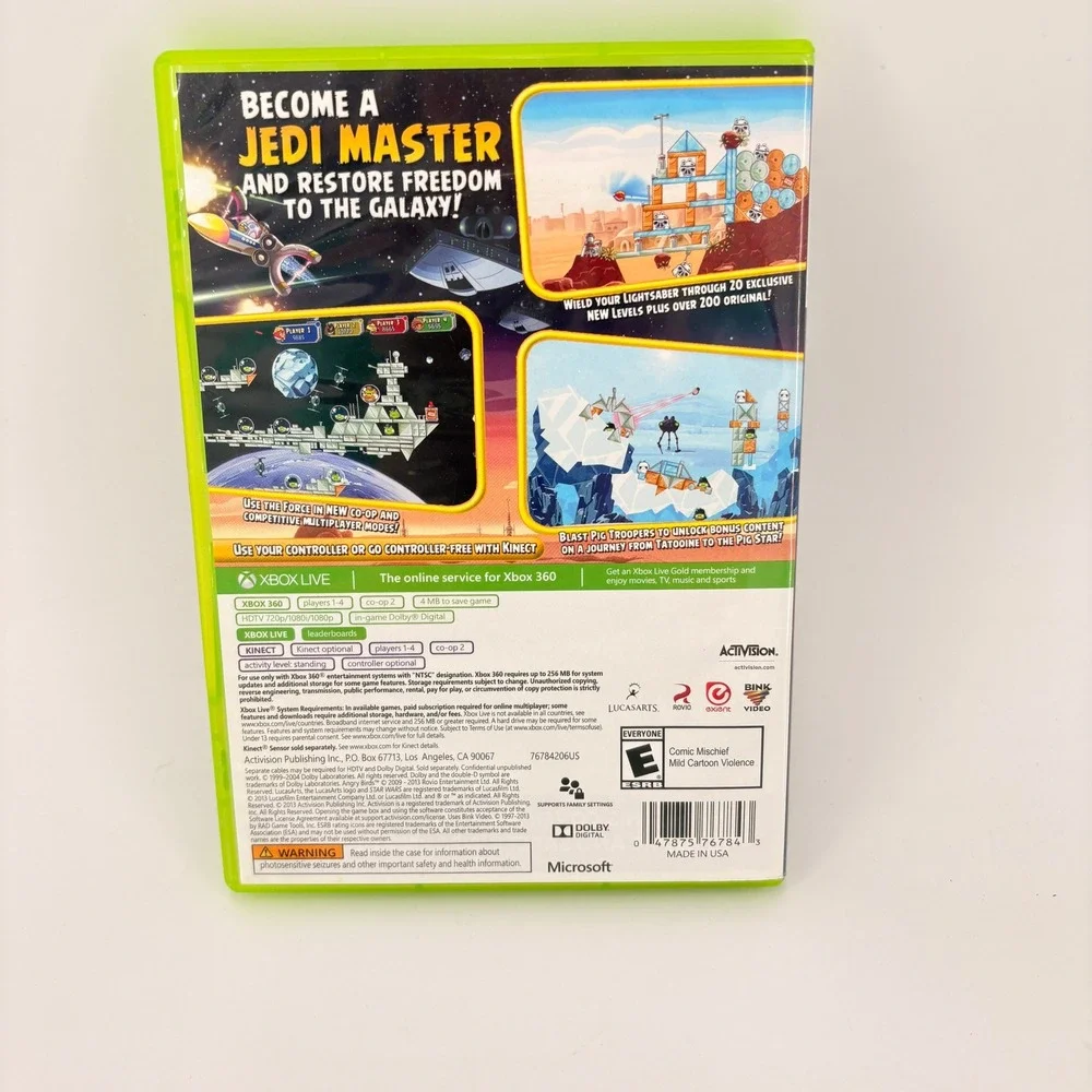 Angry Birds Star Wars Xbox 360 Game Activision LucasArts 2013‎ Physical Disc